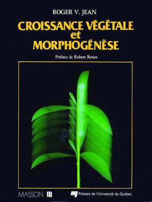 cover image of Croissance végétale et morphogénèse